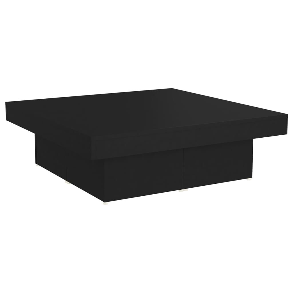 vidaXL طاولة قهوة 28x90x90 سم خشب صناعي أسود