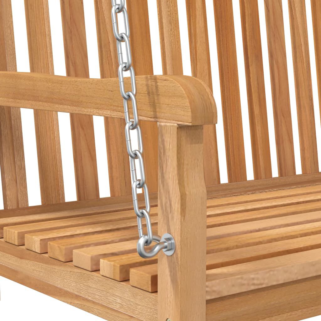 vidaXL بنش متأرجح خشب ساج صلب 114×60×64 سم