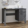 vidaXL مكتب رمادي داكن 113×50×75 سم خشب صنوبر صلب