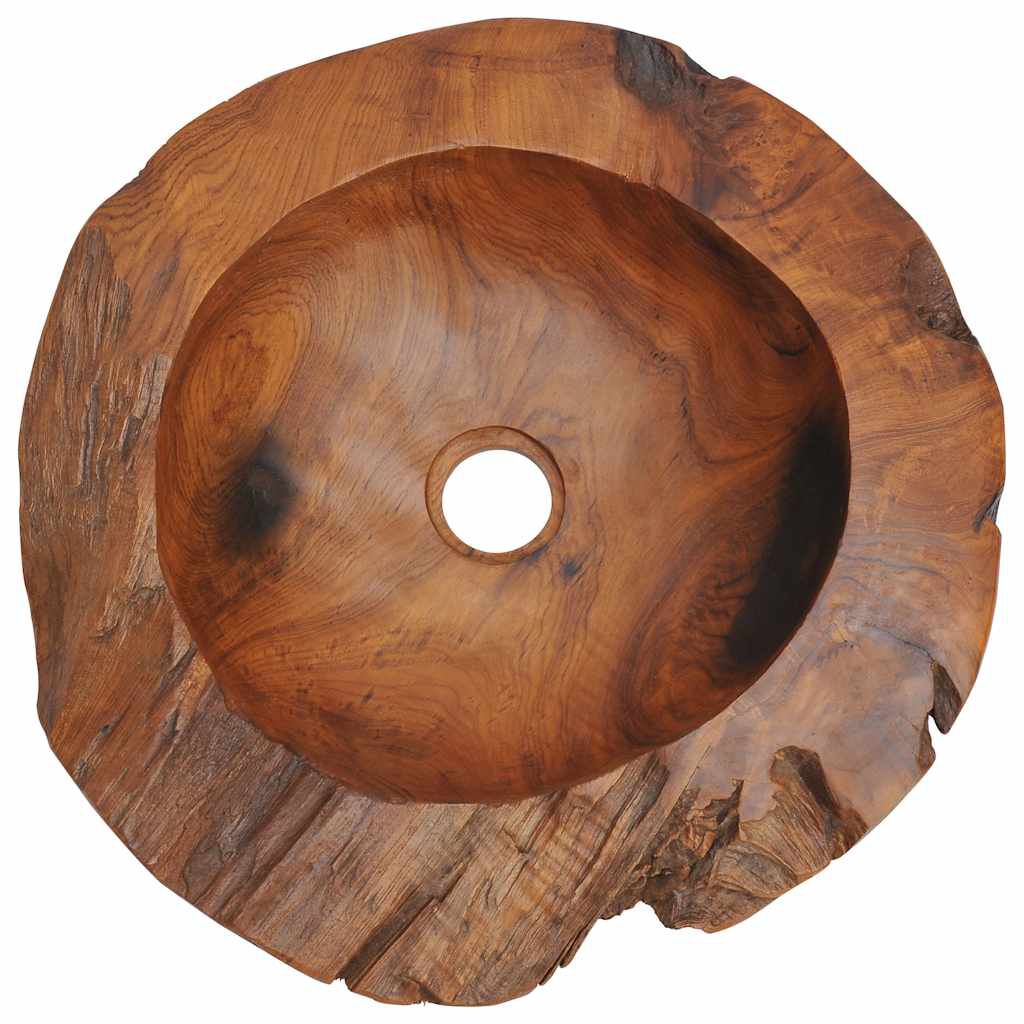 vidaXL حوض خشب ساج صلب 45 سم