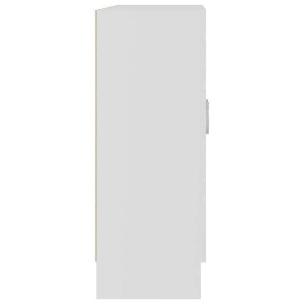 vidaXL خزانة عرض لون أبيض 82.5×30.5×80 سم خشب صناعي