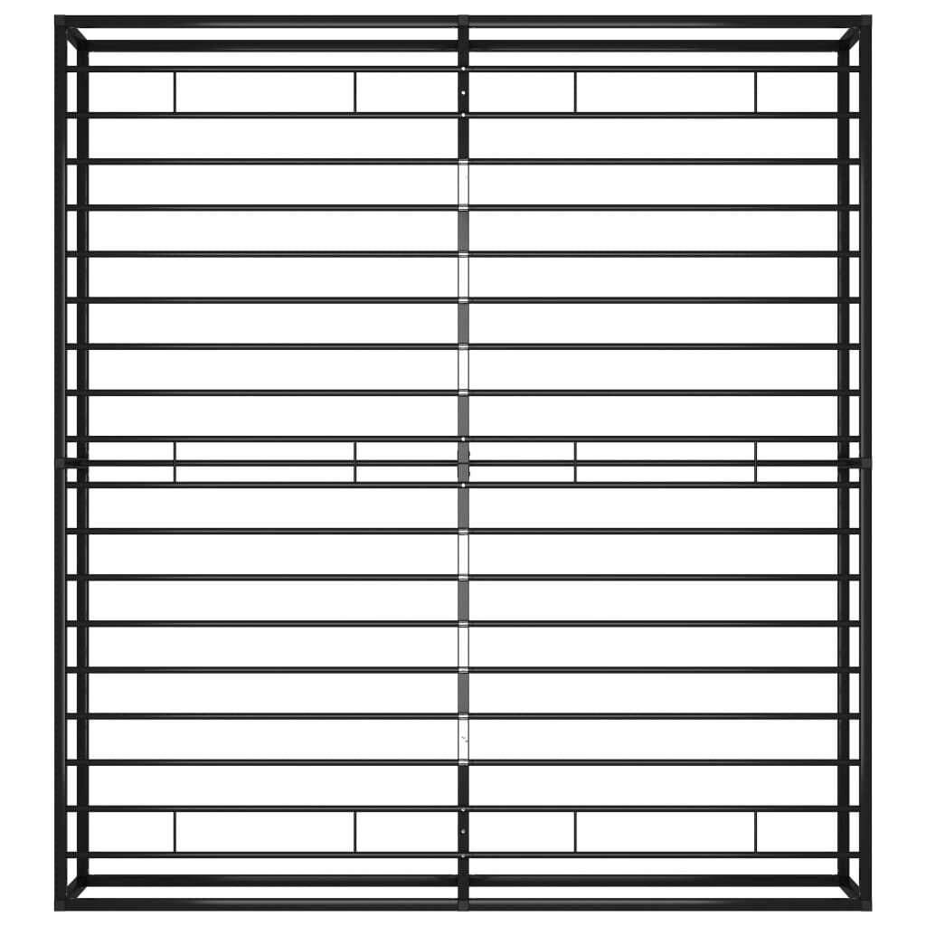 vidaXL إطار سرير دون مرتبة لون أسود معدن 200x140 سم