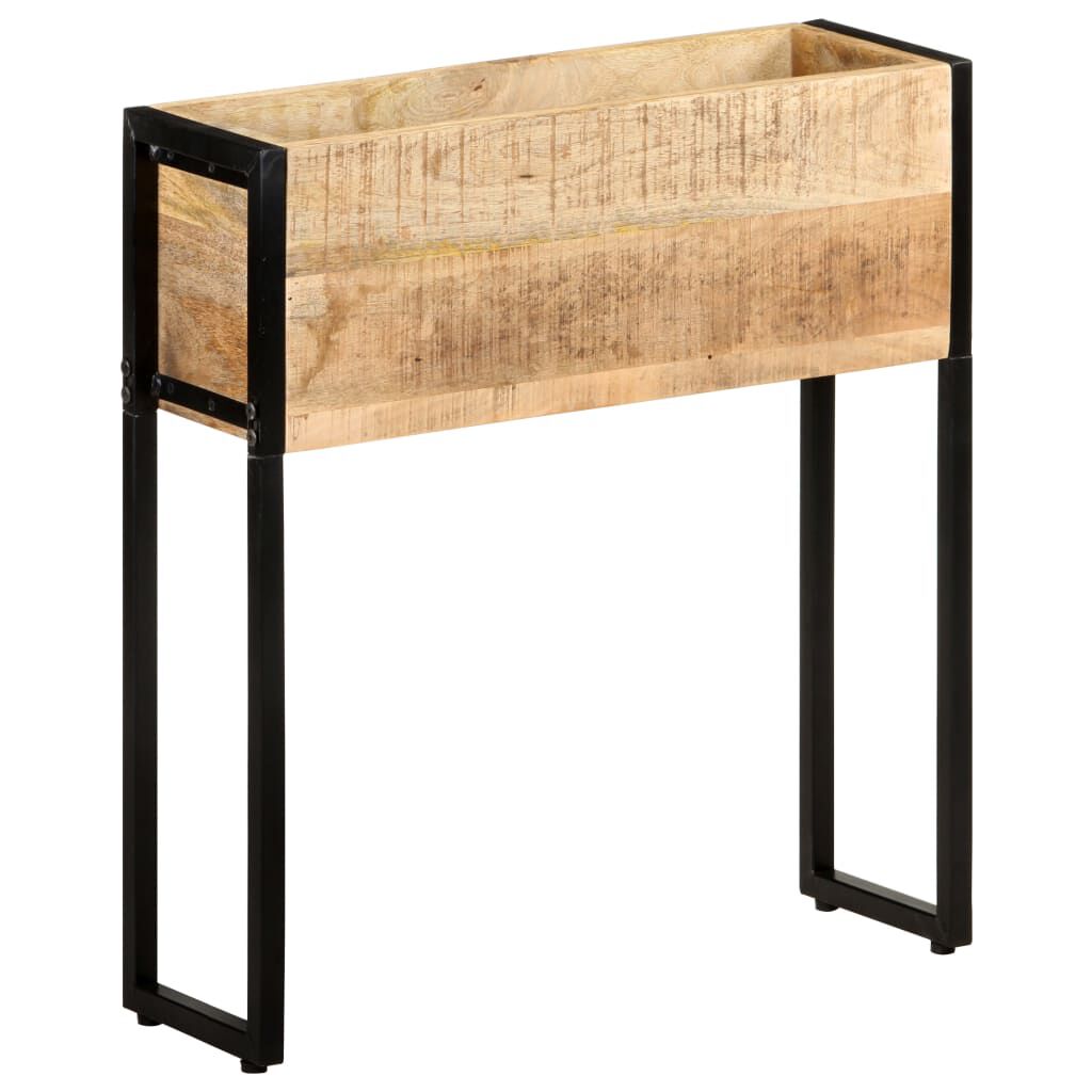vidaXL حوض زرع 60×20×68 سم خشب مانجو خشن