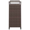 vidaXL عربة بار مع درج بني 100×45×97 سم بولي روطان