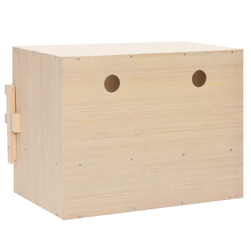 vidaXL عش دجاج حجرتين 63×40×45 سم خشب صنوبر صلب