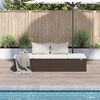 vidaXL سرير حديقة بني 195×60 سم بولي روطان
