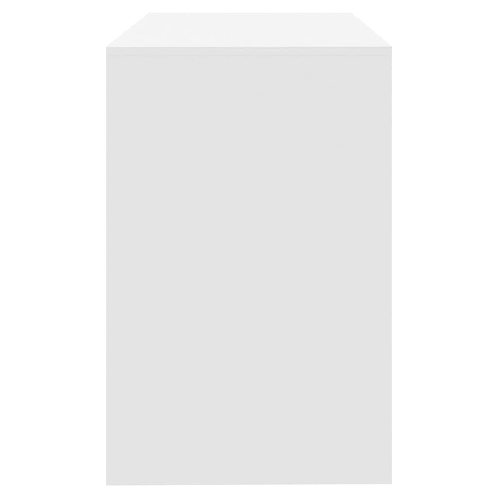 vidaXL مكتب أبيض 101×50×76.5 سم خشب صناعي