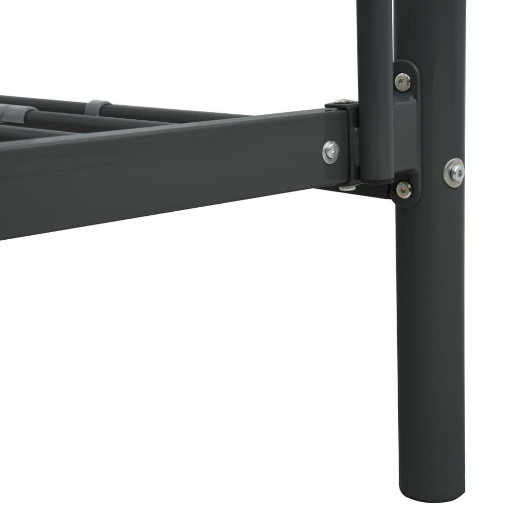 vidaXL سرير طابقين معدن أسود 90×200 سم