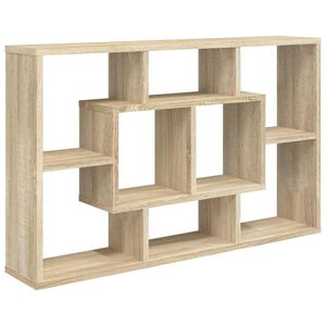 vidaXL رف جداري سونوما أوك 52,5x16x85 سم خشب صناعي