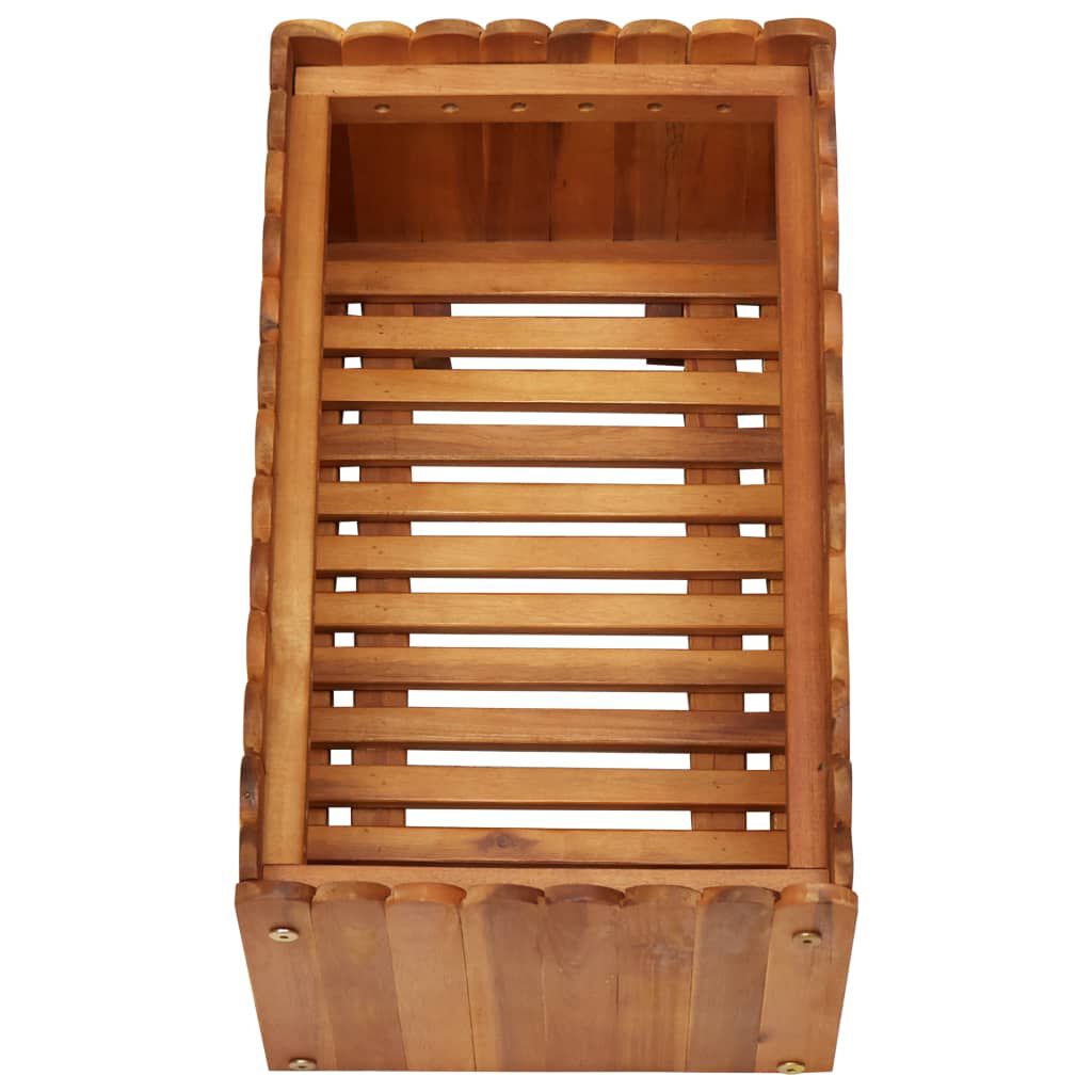 vidaXL حوض حديقة مرتفع 50×30×25 سم خشب أكاسيا صلب