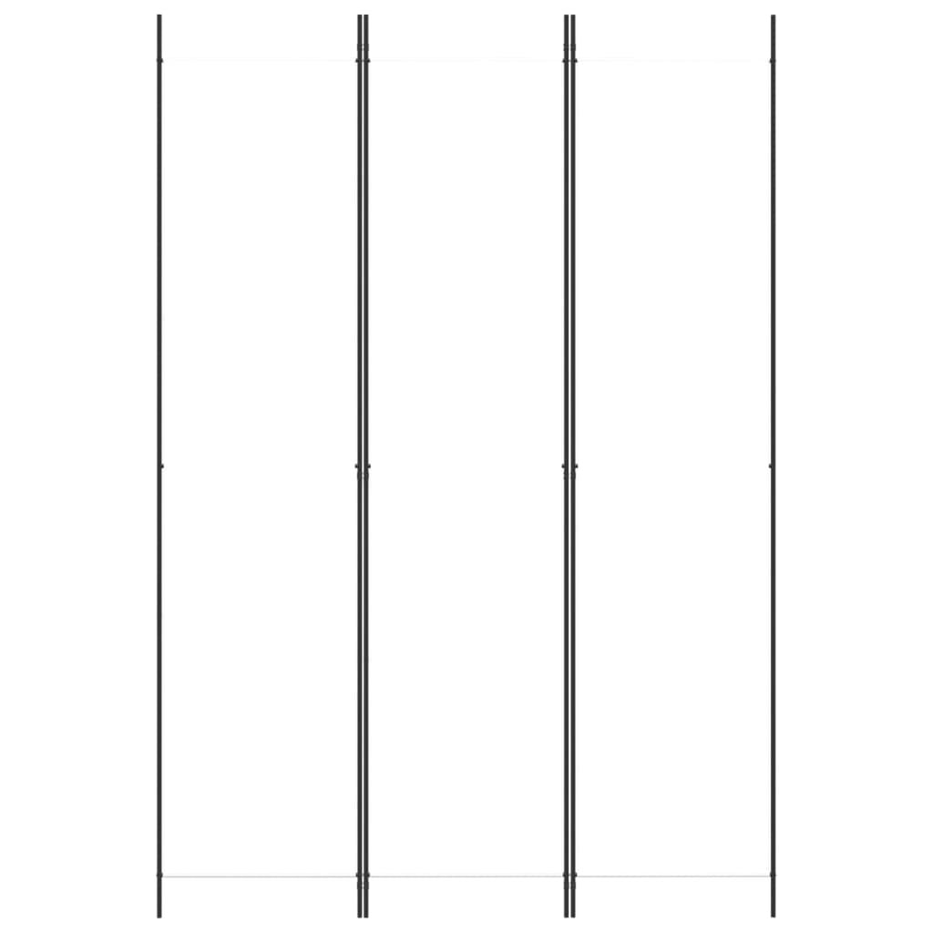 vidaXL مقسم غرفة 4-ألواح أبيض 150×220 سم قماش