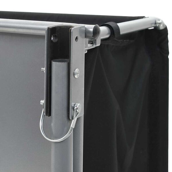 vidaXL عربة دراجة أسود وأصفر 65 كجم