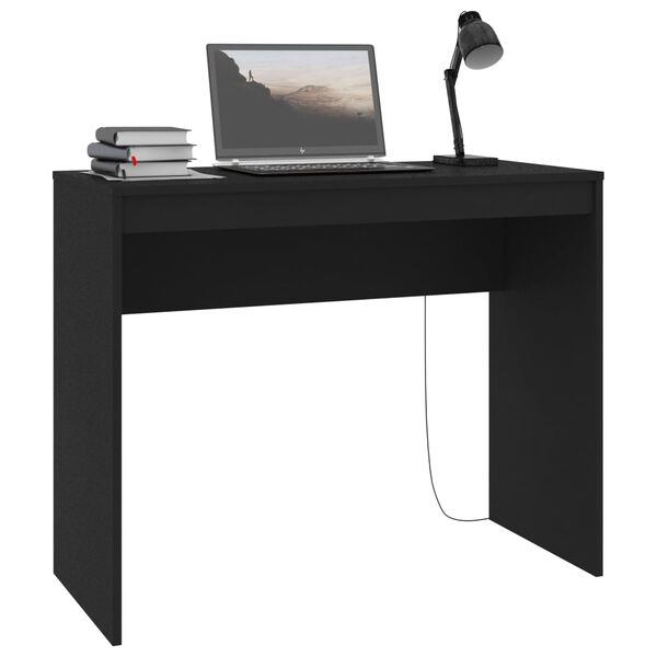 vidaXL مكتب لون أسود 90×40×72 سم خشب صناعي