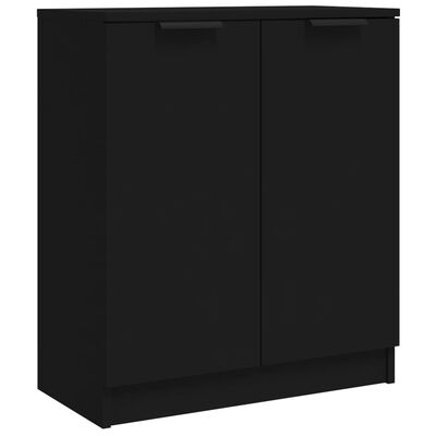vidaXL خزانات جانبية 2 ق أسود 60×30×70 سم خشب صناعي
