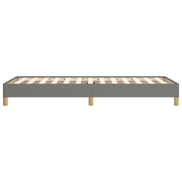 vidaXL إطار سرير دون مرتبة لون رمادي داكن قماش 200x90 سم