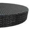 vidaXL طاولة حديقة أسود 75.5×106 سم بولي روطان
