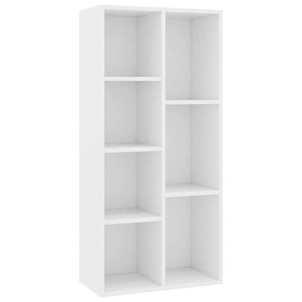 vidaXL خزانة كتب لون أبيض 50×25×106 سم خشب صناعي
