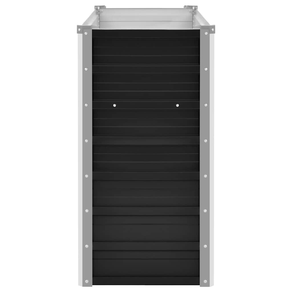 vidaXL حوض حديقة مرتفع أنثراسيت 100×40×77 سم فولاذ مجلفن
