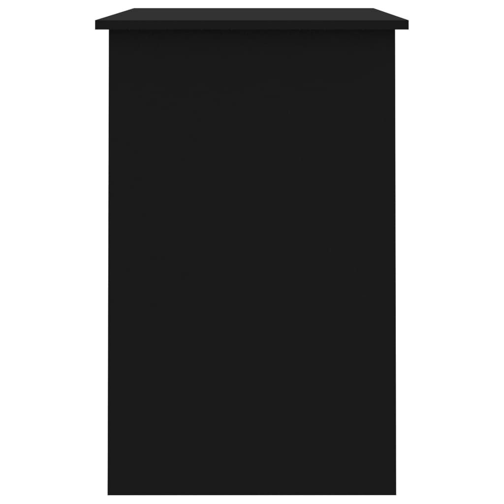 vidaXL مكتب لون أسود 100×50×76 سم خشب صناعي