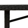 vidaXL طاولة حديقة وسطح زجاجي لون أسود 74x80x190 سم بولي روطان