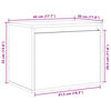 vidaXL خزانات حائط لون أبيض 35x30x45 سم خشب صنوبر صلب