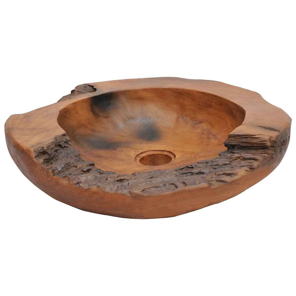vidaXL حوض خشب ساج صلب 45 سم