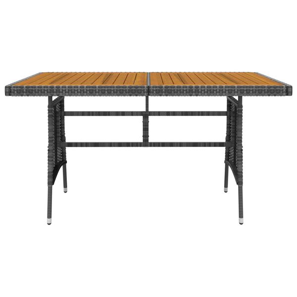 vidaXL عدد 5 قطع طقم سفرة خارجي بولي روطان رمادي