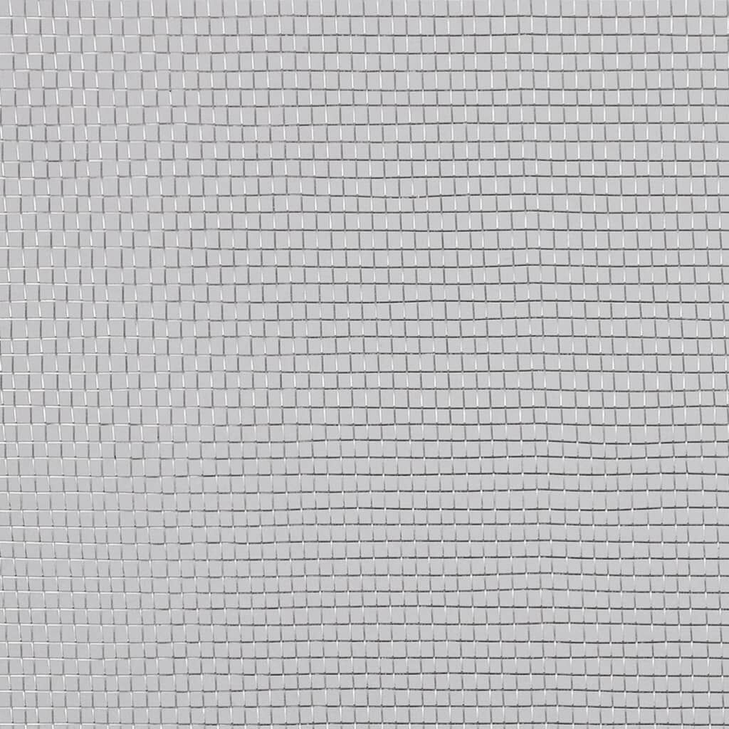vidaXL حاجز ألومنيوم شبكي 1000x100 سم فضي