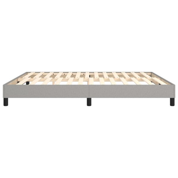 vidaXL إطار سرير دون مرتبة لون رمادي فاتح 200x180 سم قماش