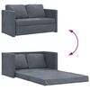 vidaXL سرير أريكة أرضي 2 في 1 لون رمادي داكن 55x204x122 سم مخمل