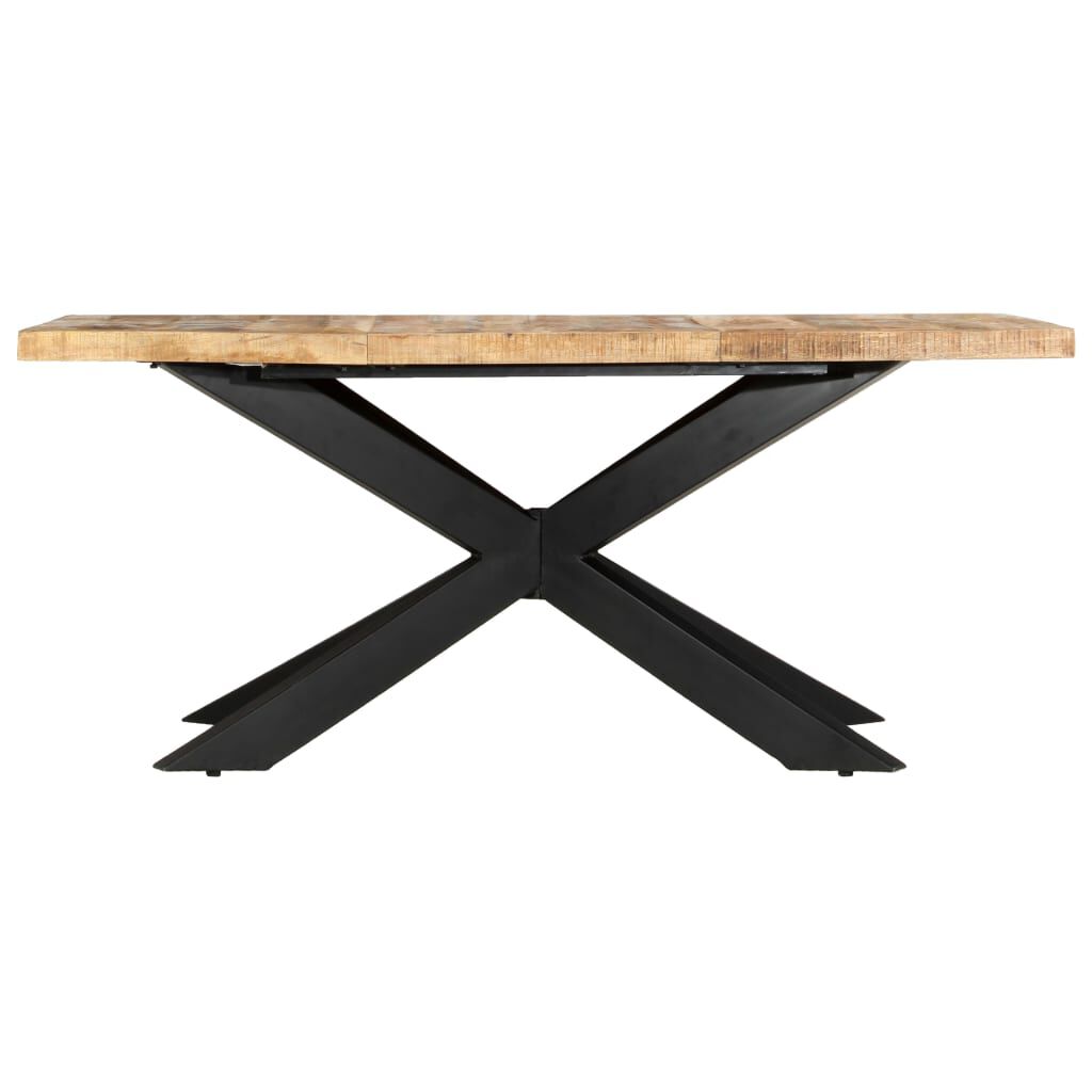 vidaXL طاولة سفرة 180×90×76 سم خشب مانجو خشن وصلب