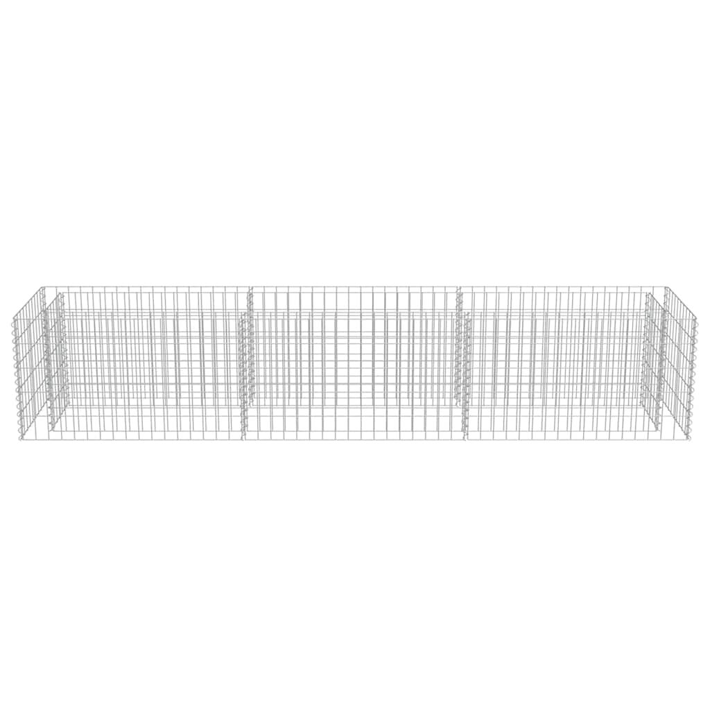 vidaXL حوض جابيون زراعي مرتفع فولاذ مجلفن 270×50×50 سم