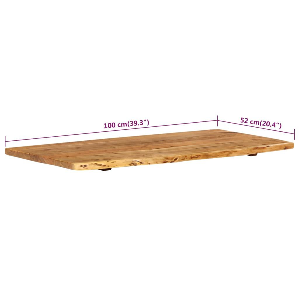 vidaXL سطح حوض غسيل الحمام خشب أكاسيا صلب 100×55×2.5 سم