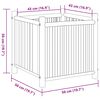 vidaXL أصيص 50x50x50 سم خيزران