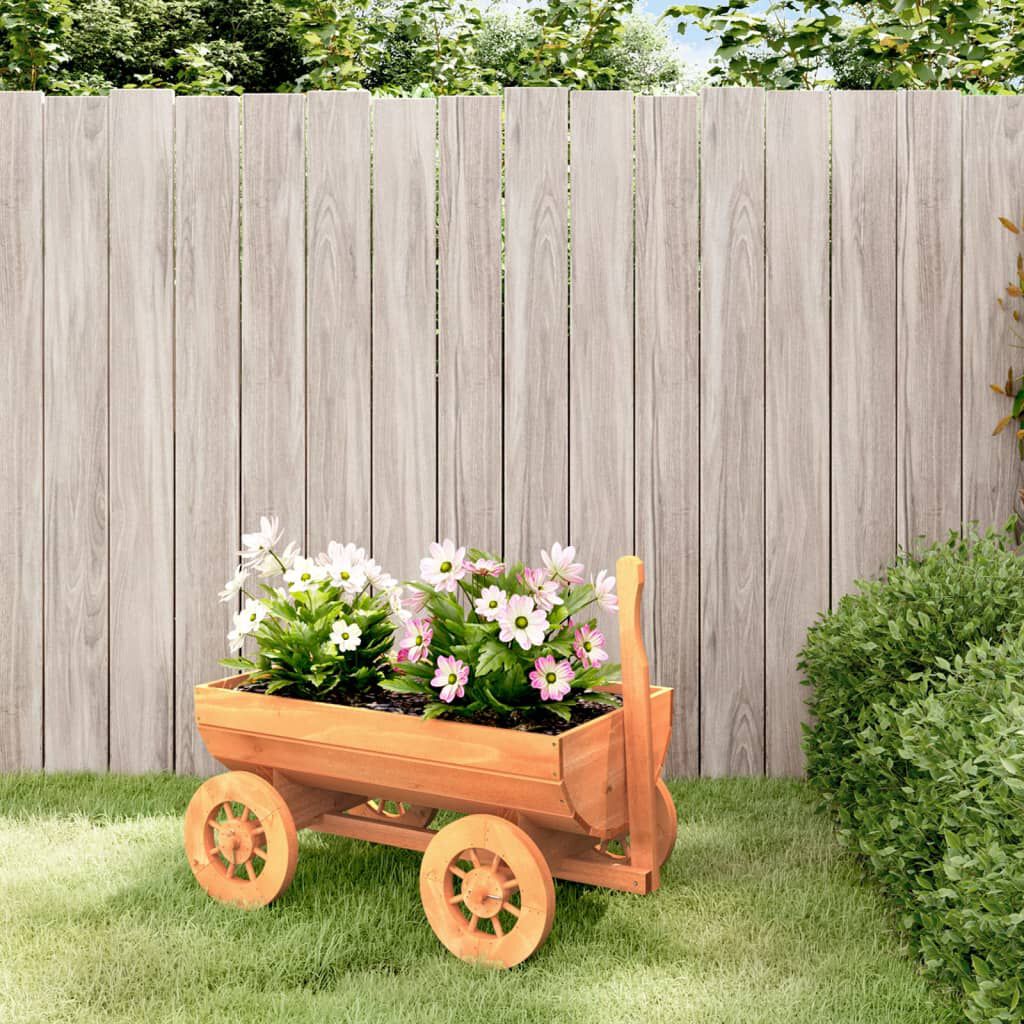 vidaXL عربة ديكور 54x43x70 سم خشب تنوب صلب