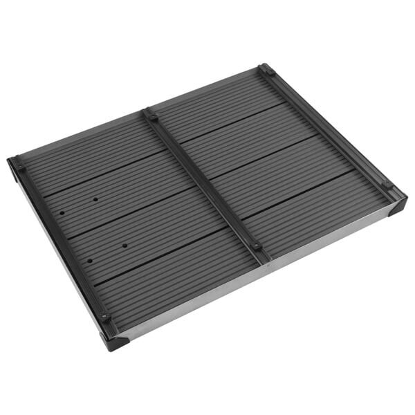 vidaXL قاعدة دُش خارجي WPC فولاذ مقاوم للصدأ 80&times;62 سم رمادي