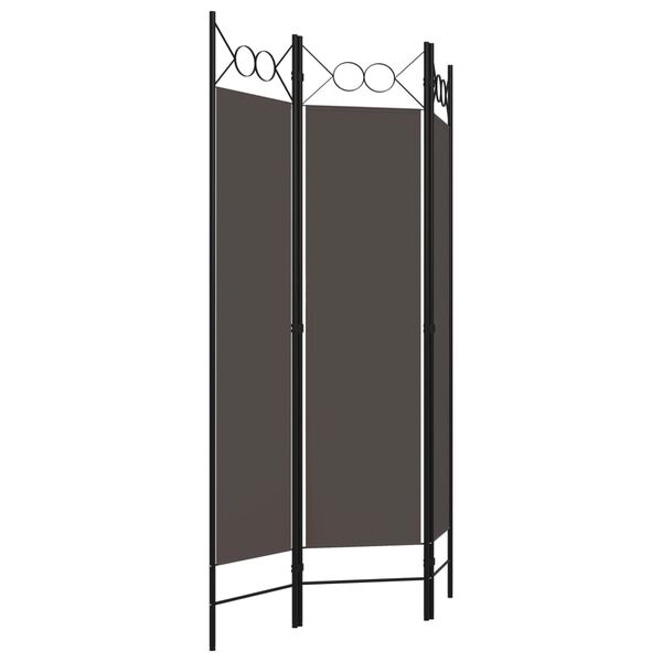 vidaXL مقسم غرفة ذو 3 ألواح أنثراسيت 120×180 سم