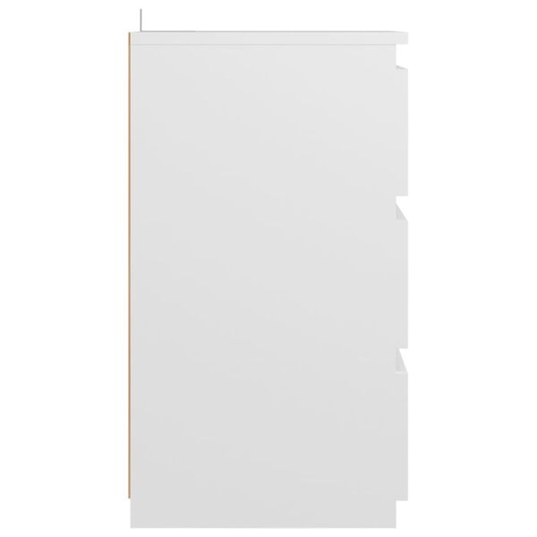 vidaXL خزانة سرير لون أبيض 40×35×62,5 سم خشب صناعي