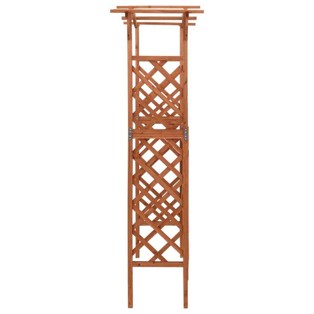 vidaXL تعريشة مع بوابة 116×40×204 سم خشب تنوب صلب