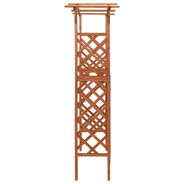 vidaXL تعريشة مع بوابة 116×40×204 سم خشب تنوب صلب
