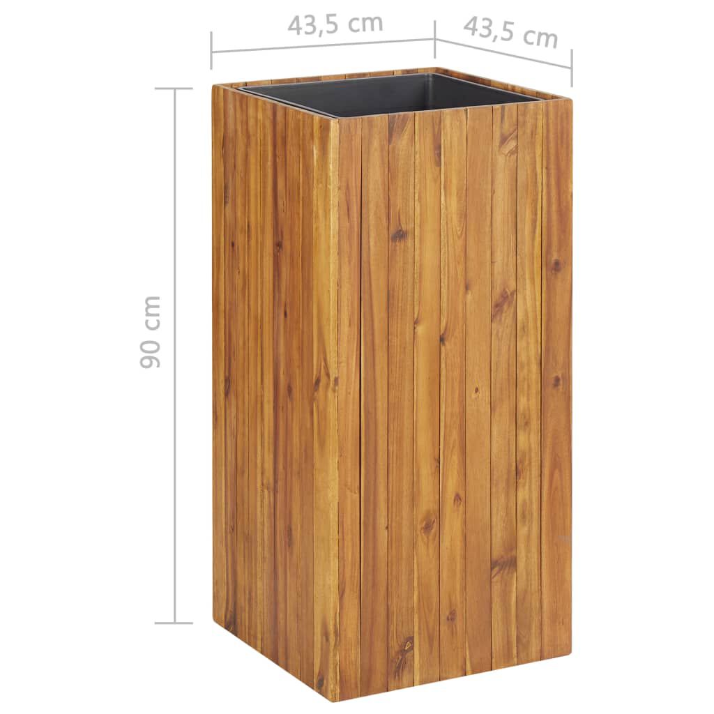 vidaXL حوض حديقة مرتفع 43.5×43.5×90 سم خشب أكاسيا صلب