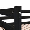 vidaXL سرير نهاري قابل للسحب خشب صنوبر صلب أسود 2×(90×200) سم