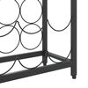 vidaXL حامل نبيذ 57 زجاجة لون أسود 200x18x34 سم حديد مطاوع