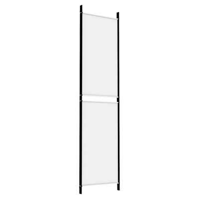 vidaXL مقسم غرفة 3-ألواح أبيض 150×200 سم قماش