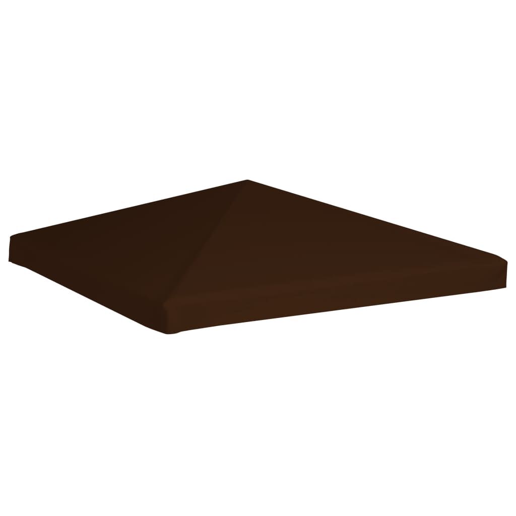 vidaXL غطاء سقف جازيبو 310 جم/ م² 3×3 م بني