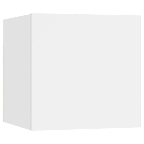 vidaXL طقم خزانة تلفزيون 8ق أبيض خشب صناعي