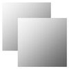 vidaXL مرايا حائط 2ق 40x40 سم زجاج مربع