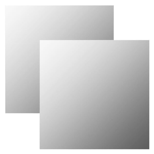 vidaXL مرايا حائط 2ق 40x40 سم زجاج مربع
