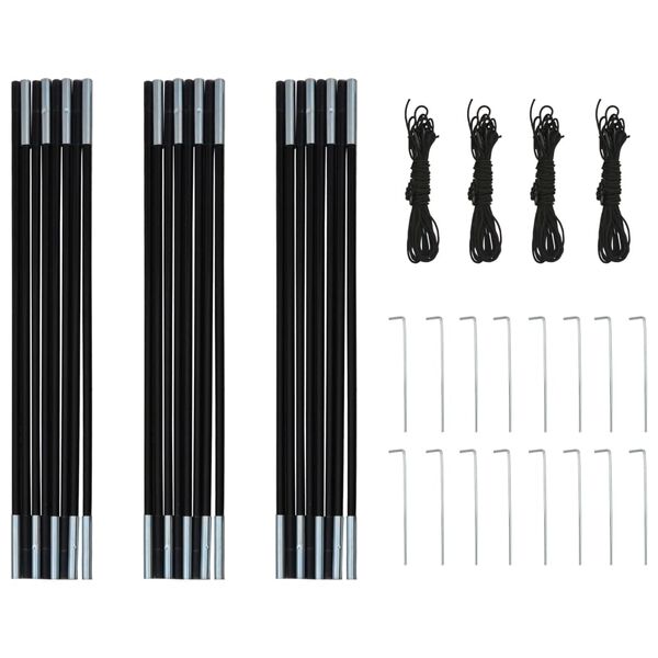 vidaXL خيمة تخييم 4 أشخاص كحلي/ أزرق فاتح