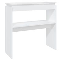 vidaXL طاولة كونسول أبيض 80×30×80 سم خشب حبيبي